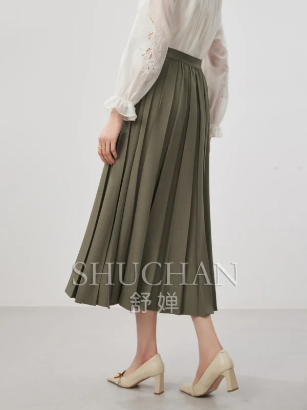 Elegant High-waisted A-shaped Skirt 25 Spring Faldas Mujer Moda Women Clothing Skirts for Women - Image 4