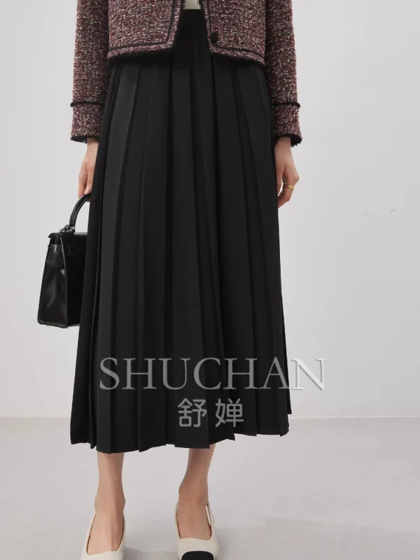 Elegant High-waisted A-shaped Skirt 25 Spring Faldas Mujer Moda Women Clothing Skirts for Women