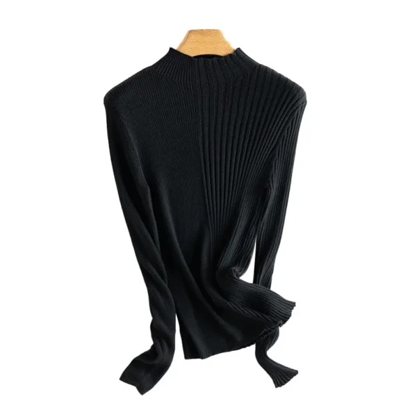 women knit sweater top 100% wool long sleeve shirt womens clothes womens tops clothing fashion streetwear vintage outfits luxury - Image 8