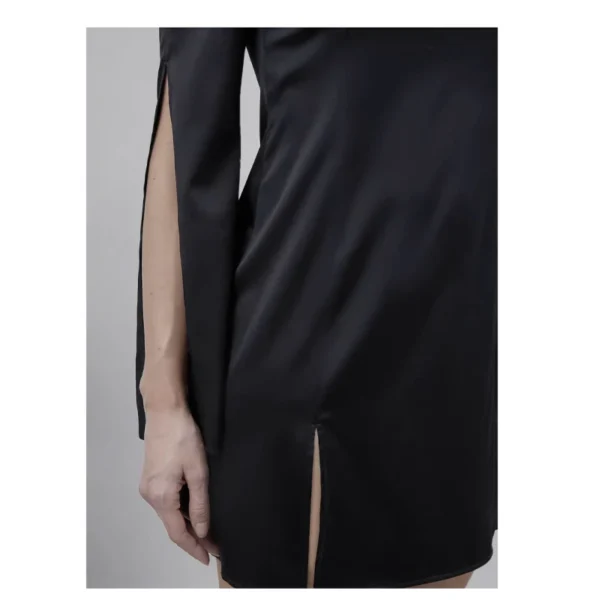 Mulberry Silk Dress Black Silk Short Mini Skirt High-end Women's Spring and Summer Temperament Fashion Light Luxury Clothing - Image 3