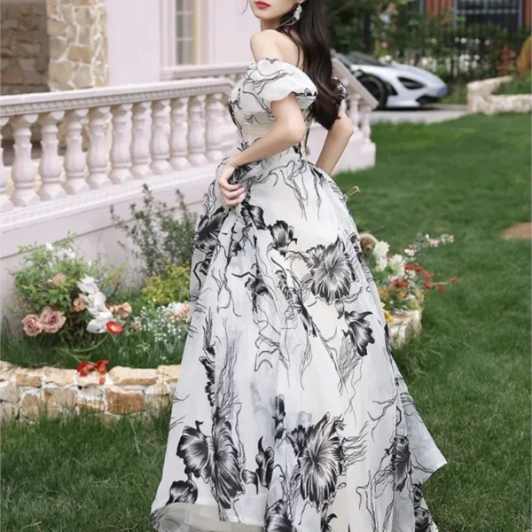 Host light luxury minority sense boob banqueting feminine mitzvah dress - Image 5