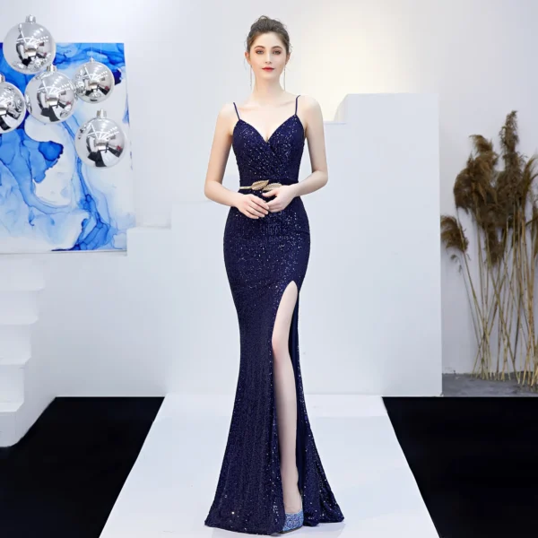 Women's New Sex Fairy Dress Suspenders Dream Celebrity Party Sexy Long Show Thin Fishtail Long Dress Evening Dress - Image 6