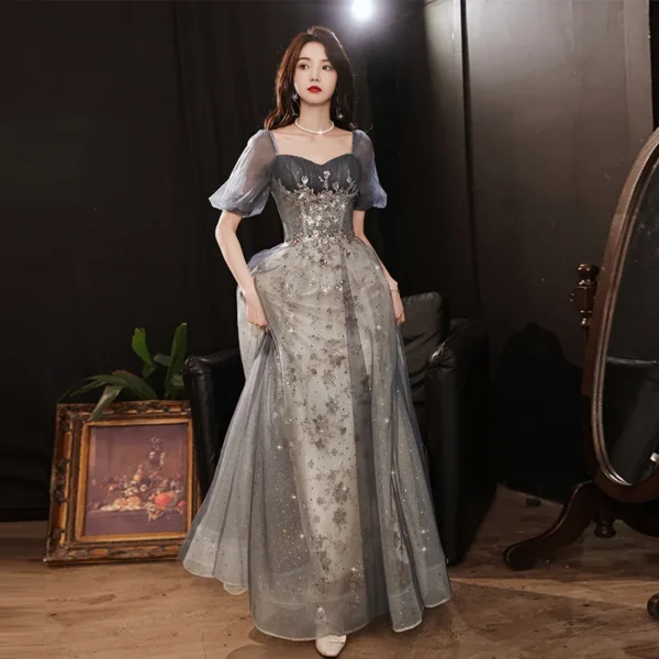 Evening Dress Banquet Socialite Host Vocal Music Performance Art Exam Starry Skirt Fairy Escape Women's Clothing - Image 4