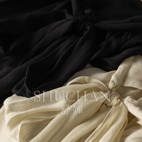 Soft Round Neck Chiffon Shirt Women 10C5 Blusa Feminina Women Tops Camisas De Mujer Blouse for Women - Image 4