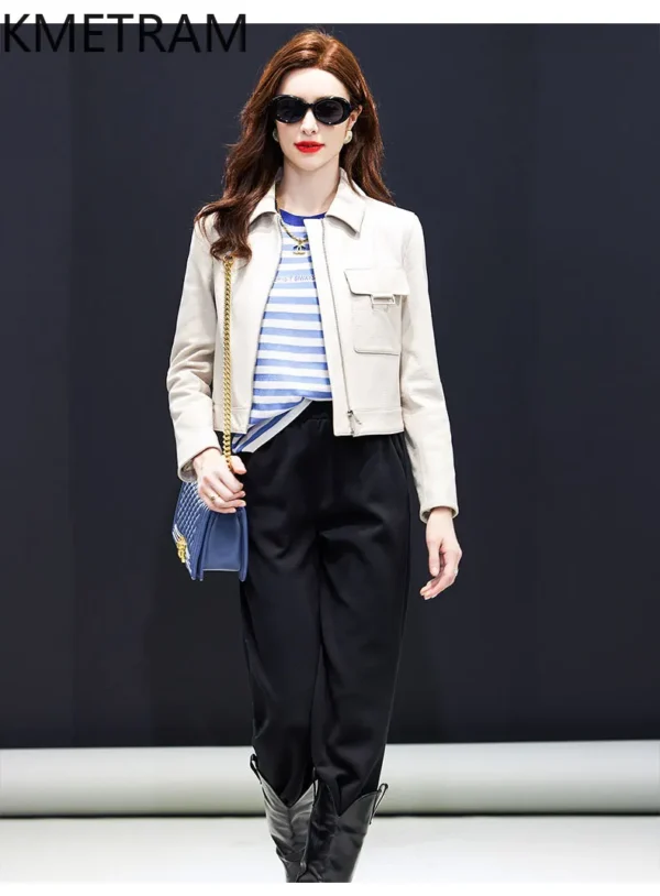 Genuine Leather Jacket Woman Real Sheepskin Short Jackets High Quality New in Outerwears Spring Women Clothing 2025 кожанка - Image 5