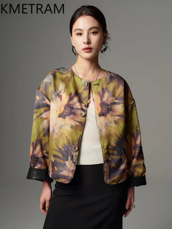 Genuine Leather Jacket Woman Real Sheepskin Short Jackets High Quality Reversible Coat 2025 Spring Women Clothing Chaquetas - Image 2