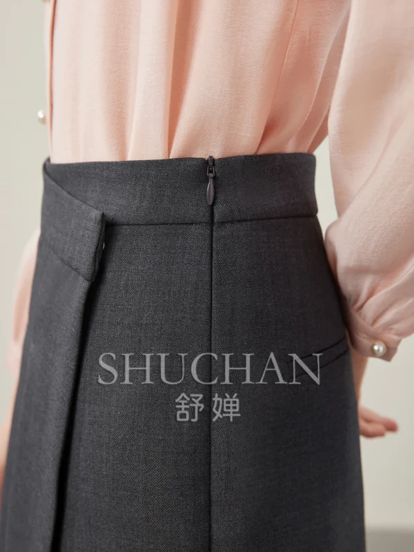Wool Blend, Asymmetrical Design Short 25 Spring Faldas Mujer Moda Mini Skirt Women Korean Fashion Clothing - Image 5